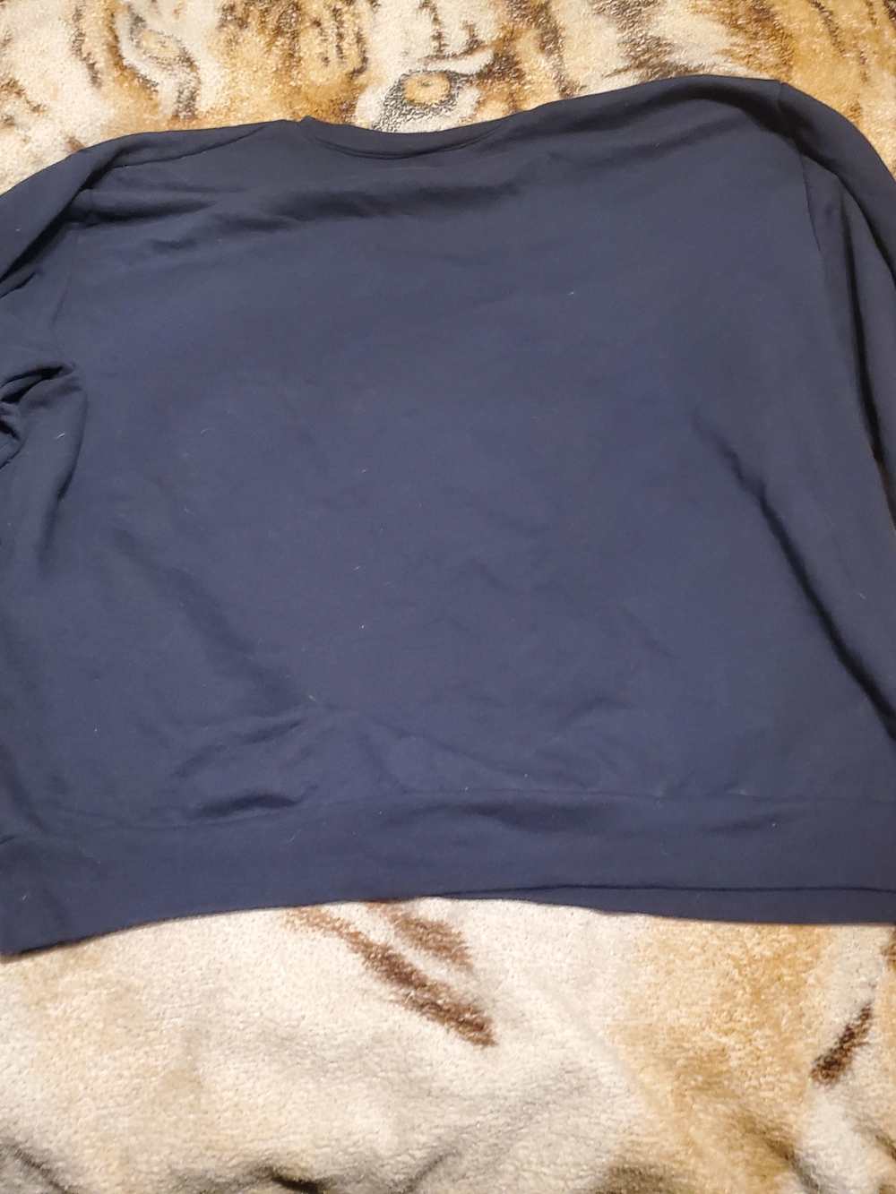 Hanes Men's Navy Crewneck Sweatshirt - Picture 2 of 3